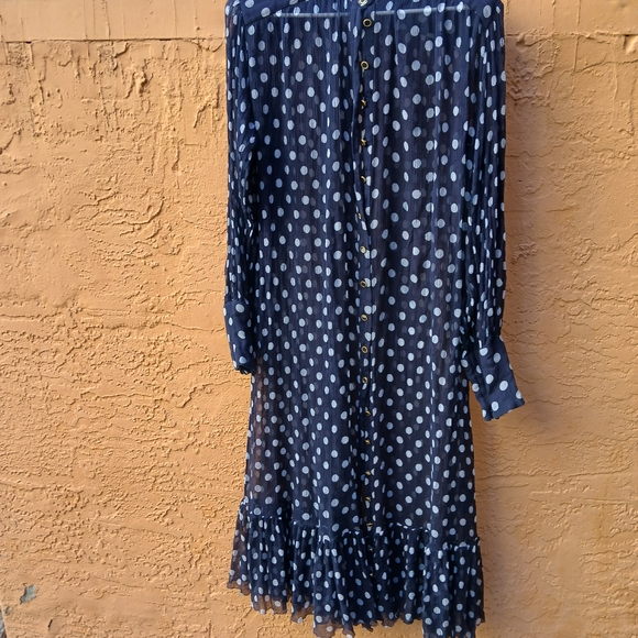 Zimmermann Midnight Blue Dress with White Dots - Picture 3 of 4